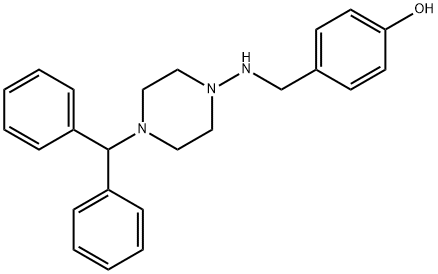 4-(((4-Benzhydrylpiperazin-1-yl)aMino)Methyl)phenol Struktur