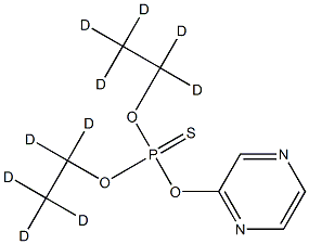 O,O-二(乙基-D10)-O-(2-吡嗪基)硫代磷酸酯, 1173019-39-0, 结构式