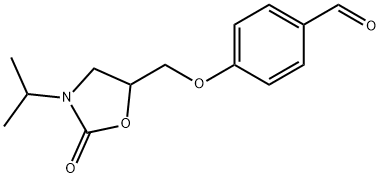 4-[[3-异丙基-2-氧代-5-恶唑烷基]甲氧基]苯甲醛, 1173203-26-3, 结构式