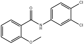 N-(3,4-ジクロロフェニル)-2-メトキシベンズアミド 化学構造式