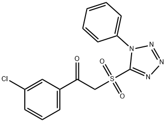 5-(3-chlorophenethylsulfonyl)-1-phenyl-1H-tetrazole Structure
