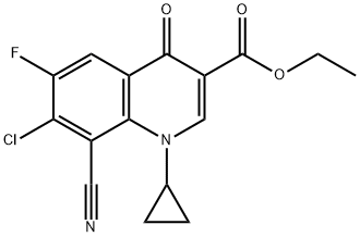 1-环丙基-6-氟-7-氯-1,4-二氢-8-氰基-4-氧代-3-喹啉羧酸乙酯 (非那沙星中间体)