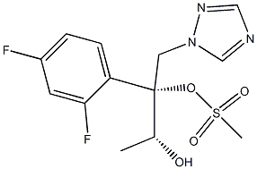 (2R,3R)-2-(2,4-difluorophenyl)-1-(1H-1,2,4-triazol-1-yl)butane-2,3-diol Mesylate 化学構造式