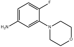 4氟-3-(吗啡琳基)-苯胺 结构式
