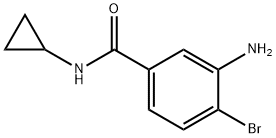 3-氨基-4-溴-N-环丙基苯甲酰胺 结构式