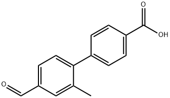 4'-ForMyl-2'-Methyl-[1,1'-biphenyl]-4-carboxylic acid Struktur