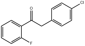 2-(4-Chlorophenyl)-1-(2-fluorophenyl)ethanone Struktur
