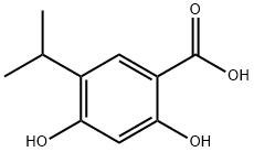 2,4-Dihydroxy-5-isopropylbenzoic acid Struktur