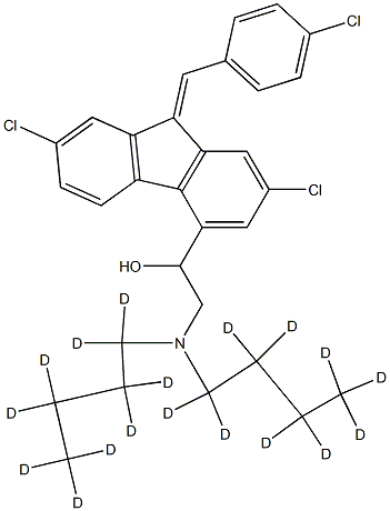 十八氘代-DL-苯芴醇,1185240-53-2,结构式