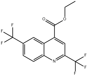 2,6-二(三氟甲基)喹啉-4-甲酸乙酯, 1185292-62-9, 结构式