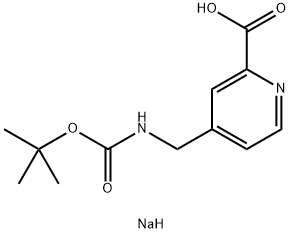 4-(Boc-aminomethyl)pyridine-2-carboxylate sodium Struktur
