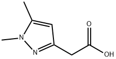 2-(1,5-ジメチル-1H-ピラゾール-3-イル)酢酸 化学構造式