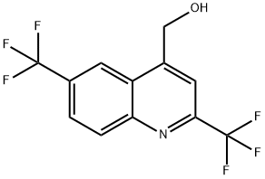 4-Quinolinemethanol, 2,6-bis(trifluoromethyl)- 化学構造式