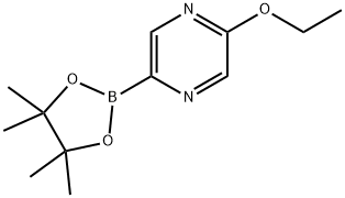 2-乙氧基-5-(4,4,5,5-四甲基-1,3,2-二噁硼烷-2-基)吡嗪, 1186041-95-1, 结构式