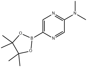 5-(ジメチルアミノ)ピラジン-2-ボロン酸ピナコールエステル 化学構造式