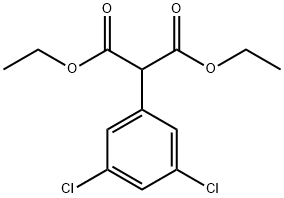 Propanedioic acid, 2-(3,5-dichlorophenyl)-, 1,3-diethyl ester Struktur