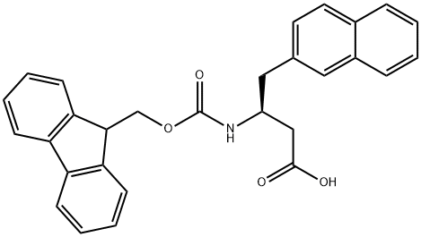 FMOC-S-3-氨基-4-(2-萘基)丁酸, 1186216-21-6, 结构式