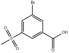 3-BroMo-5-(Methylsulfonyl)benzoic Acid Struktur