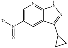 3-环丙基-5-硝基吡唑并[3,4,B]吡啶, 1186608-74-1, 结构式
