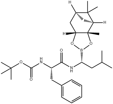 (1S,2S,3R,5S)-PinanediolN-BOC-L-phenylalanine-L-leucine boronate Struktur