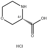 (S)-モルホリン-3-カルボン酸塩酸塩 化学構造式