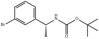 (R)-tert-butyl 1-(3-broMophenyl)ethylcarbaMate Structure