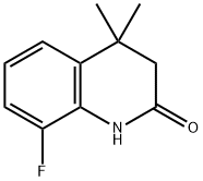 8-フルオロ-4,4-ジメチル-1,3-ジヒドロキノリン-2-オン 化学構造式