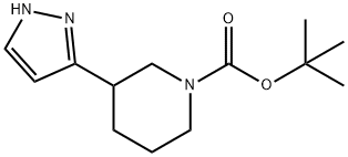 3-(1H-吡唑-3-基)哌啶-1-甲酸叔丁酯, 1188264-16-5, 结构式