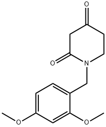 1-(2,4-ジメトキシベンジル)ピペリジン-2,4-ジオン 化学構造式