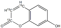 7-Hydroxy CouMarin-13C3 Structure