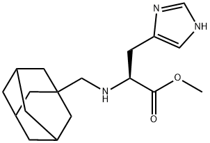 N-(金刚烷-1-基甲基)-L-组氨酸甲酯, 1190215-03-2, 结构式