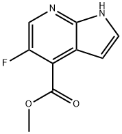 5-氟-1H-吡咯并[2,3-B]吡啶-4-甲酸甲酯,1190310-24-7,结构式