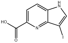 3-IODO-4-AZAINDOLE-5-CARBOXYLIC ACID, 1190311-30-8, 结构式