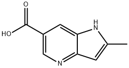 2-メチル-1H-ピロロ[3,2-B]ピリジン-6-カルボン酸 化学構造式