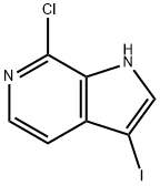 7-Chloro-3-iodo-6-azaindole Structure