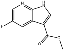5-Flouro-7-azaindole-3-carboxylic acid Methyl ester|1H-鈥婸YRROLO[2,鈥-鈥媌]鈥媝YRIDINE-鈥-鈥媍ARBOXYLIC ACID, 5-鈥媐LUORO-鈥 METHYL ESTER