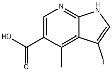 3-Iodo-4-Methyl-7-azaindole-5-carboxylic acid Structure