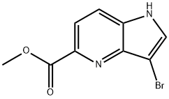 3-ブロモ-4-アザインドール-5-カルボン酸メチルエステル 化学構造式