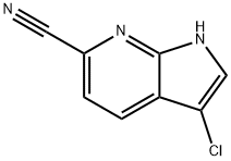 3-氯-1H-吡咯并[2,3-B]吡啶-6-甲腈, 1190318-95-6, 结构式