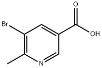 5-ブロモ-6-メチルニコチン酸 化学構造式