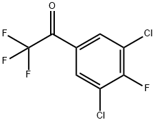 3,5-二氯-4-氟三氟乙酰苯, 1190865-44-1, 结构式