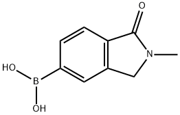 (2-甲基-1-氧异吲哚啉-5-基)硼酸, 1190875-38-7, 结构式