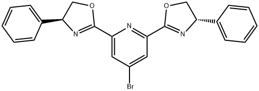 4-BroMo-2,6-bis[(4S)-4,5-dihydro-4-phenyl-2-oxazolyl]-pyridine Struktur