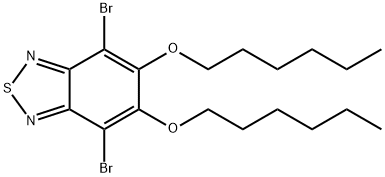 4,7-二溴-5,6-双(己氧基)苯并[C][1,2,5]噻二唑,1190978-94-9,结构式