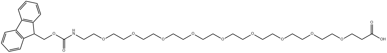 5,8,11,14,17,20,23,26,29-九氧杂-2-氮杂三十二碳二酸 1-(9H-芴-9-基甲基)酯,1191064-81-9,结构式