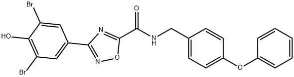 1191252-49-9 3-(3,5-二溴-4-羟基苯基)-N-(4-苯氧基苄基)-1,2,4-恶二唑-5-甲酰胺