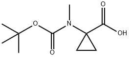 1-((tert-butoxycarbonyl)(Methyl)aMino)cyclopropanecarboxylic acid Structure