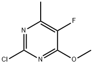 2-クロロ-5-フルオロ-4-メトキシ-6-メチルピリミジン 化学構造式