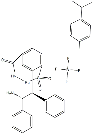 {[(1R,2R)-2-氨基-1,2-二苯基乙基](4-甲苯磺酰基)酰氨基}(对-伞花烃)钌(II)四氟硼酸盐,1192483-03-6,结构式