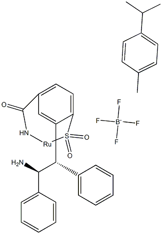 {[(1S,2S)-2-氨基-1,2-二苯基乙基](4-甲苯磺酰基)酰氨基}(对-伞花烃)钌(II)四氟硼酸盐, 1192483-25-2, 结构式